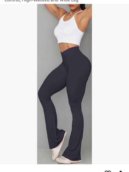 Amazon Pants - Amazon Women's High-Waist Flare Leg Pants in Dark Charcoal
